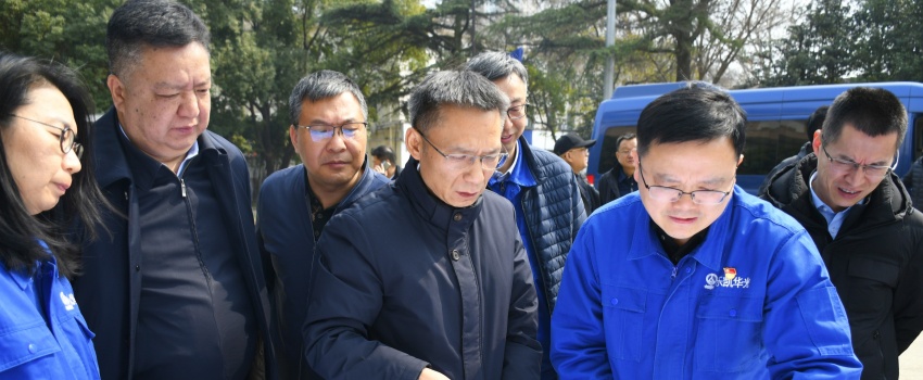 集團(tuán)公司黨組成員、總會(huì)計(jì)師陳林到樂(lè)凱華光調(diào)研